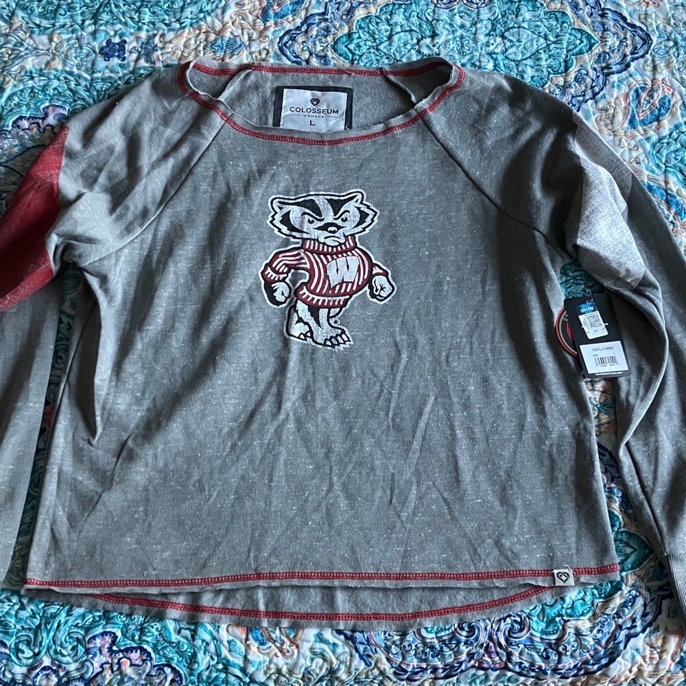 Colosseum Women's Gray and Red Top